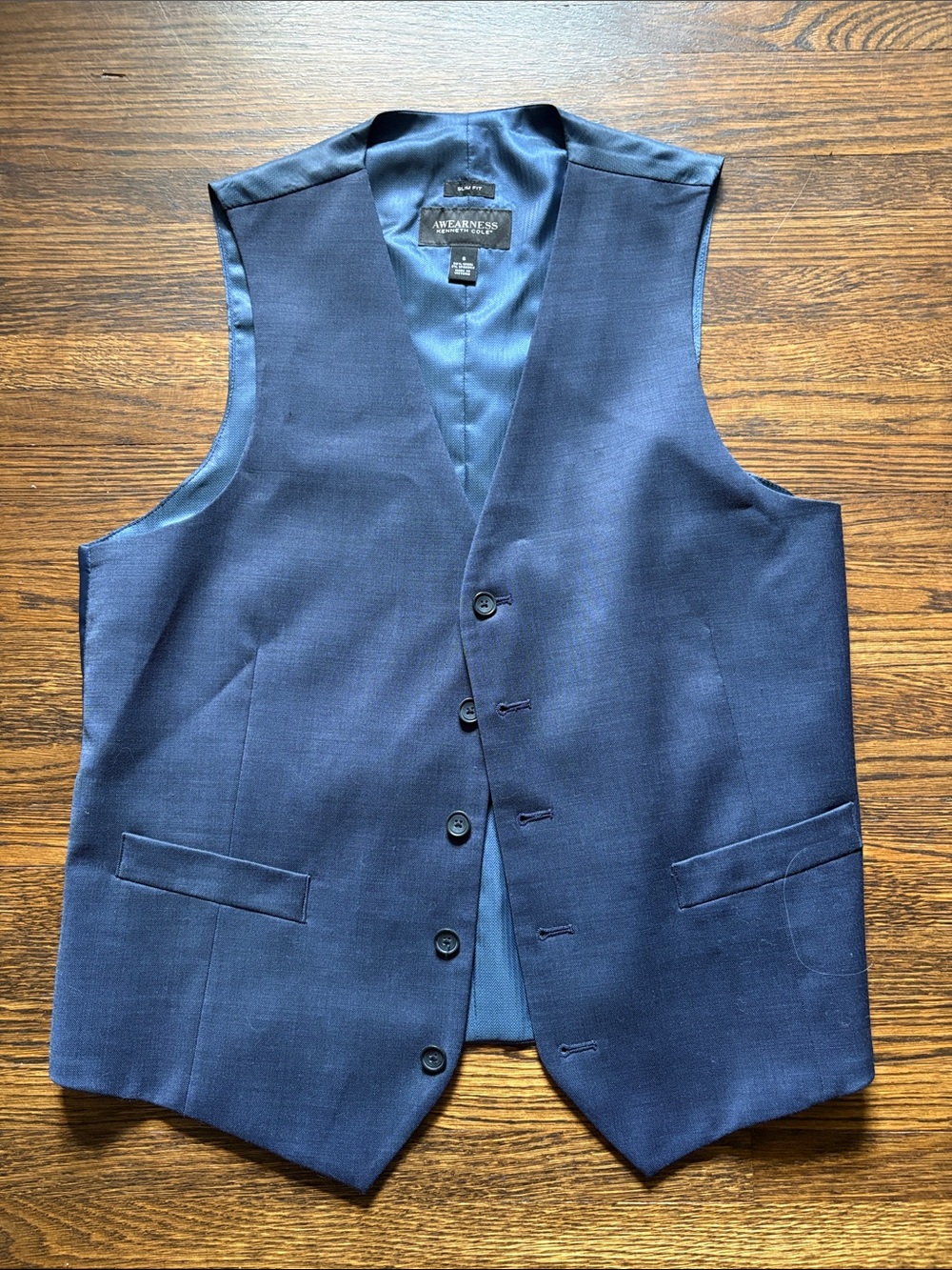 Kenneth Cole Navy Blue Men's Dress Vest